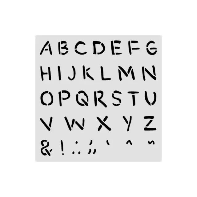 Thick Stencil Stamperia 12x12cm, Baby, Αλφαβήτα