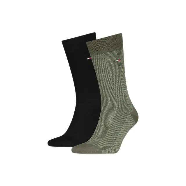 Tommy Hilfiger Ανδρικές Κάλτσες Nappy Herringbone - 2 Ζεύγη, Χρώμα Army Green - 39-42 3