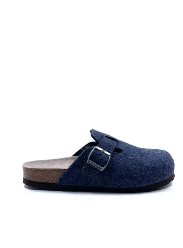 Genuins Παντόφλες Ανδρικό δέρμα Μπλέ GEN/RIVA FELT G106669 NAVY - 44 2