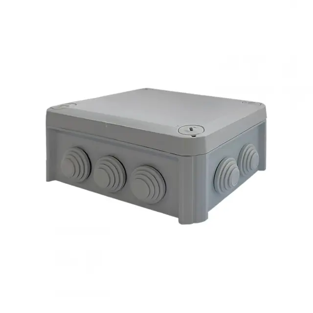 Aca Light 150x115x65mm ΕΠΙΤΟΙΧΟ ΚΟΥΤΙ ΔΙΑΚΛΑΔΩΣΗΣ ΚΑΛΩΔΙΩΝ,ΓΚΡΙ ΧΡΩΜΑΤΟΣ 10 ΔΙΟΔΙΩΝ IP66 RAL 7035