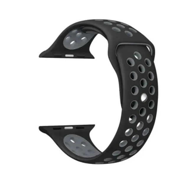 Λουράκι Σιλικόνης Nike για Apple Watch 44/45/46/49mm(Black & Grey) OEM 3