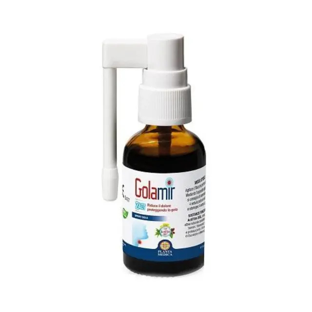 Aboca Golamir 2Act Spray Στοματικό Σπρέι που Καταπραΰνει τον Πόνο και τον Ερεθισμό στο Λαιμό, 30ml