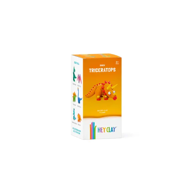 Hey Clay Κατασκευές από Πολύχρωμο Πηλό TRICERATOPS (3+ ετών) 50137 2