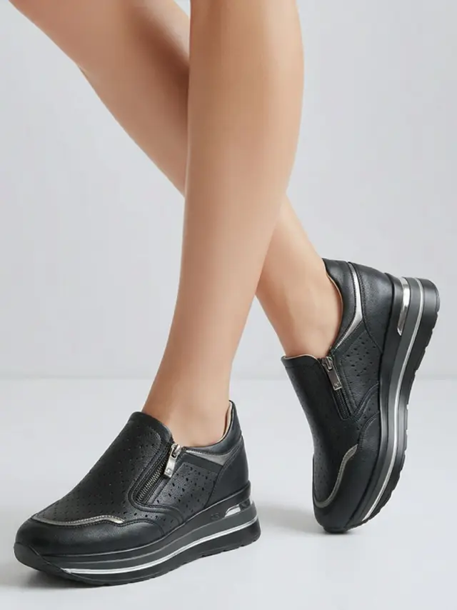 Donna Serena Sneakers Γυναικείο Δέρμα/Άλλα Υλικά Μαύρο DSE/346084 NERO - 38 2