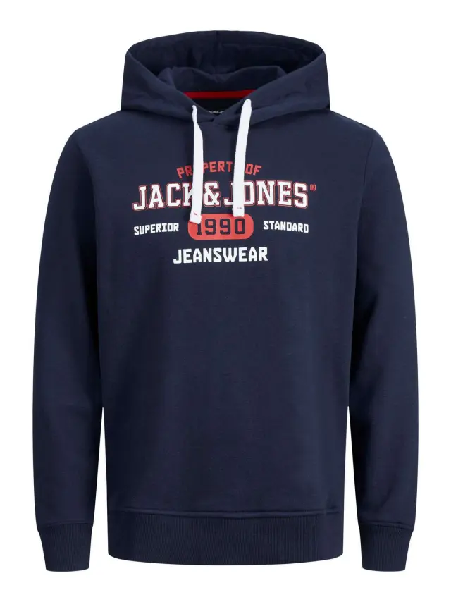 JJSTAMP SWEAT HOOD Navy Blazer