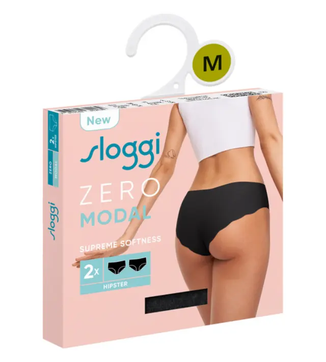 Sloggi Γυναικείο Εσώρουχο ZERO Modal 2.0 H Hipster - Διπλό Πακέτο, Χρώμα Μαύρο