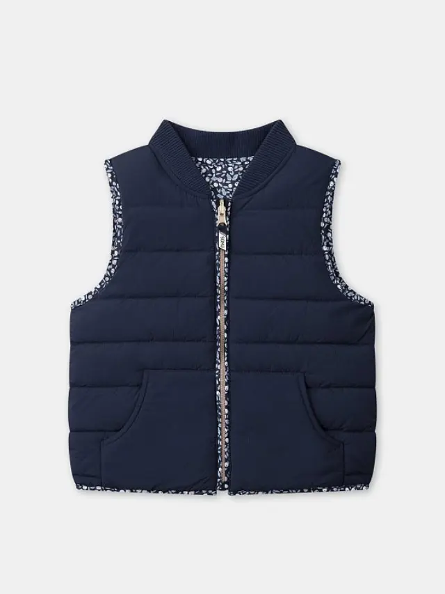 Παιδικό Μπουφάν 2 σε 1 για Κορίτσια Navy Reversible ΜΠΛΕ
