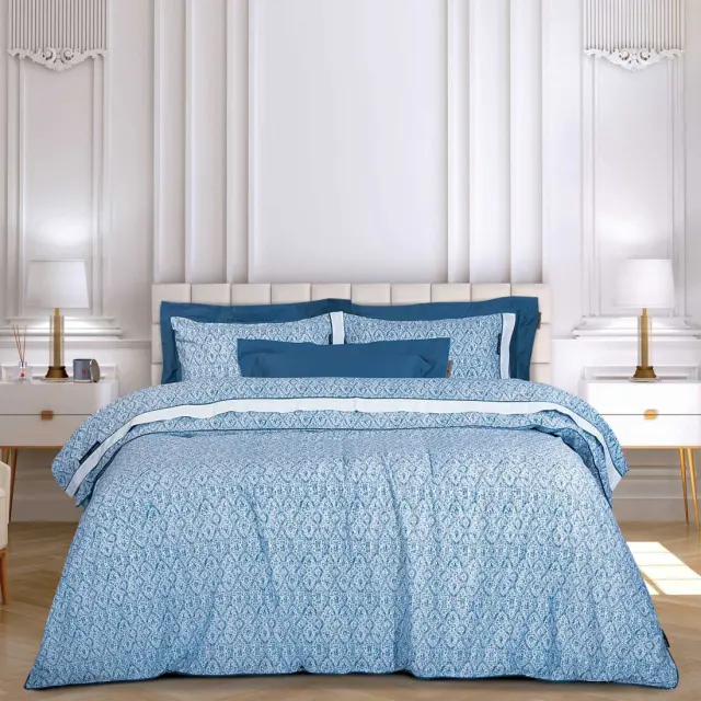 Σετ Σεντόνια 260x280 King Size Essential Greenwich Polo Club 2268 Blue-White Χωρίς Λάστιχο100% Βαμβακοσατέν