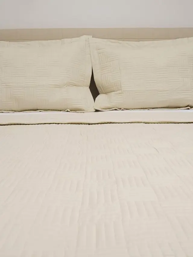 Κουβερλί Percale κεντητό Beige Υπέρδιπλο (220x240) Sunshine 3