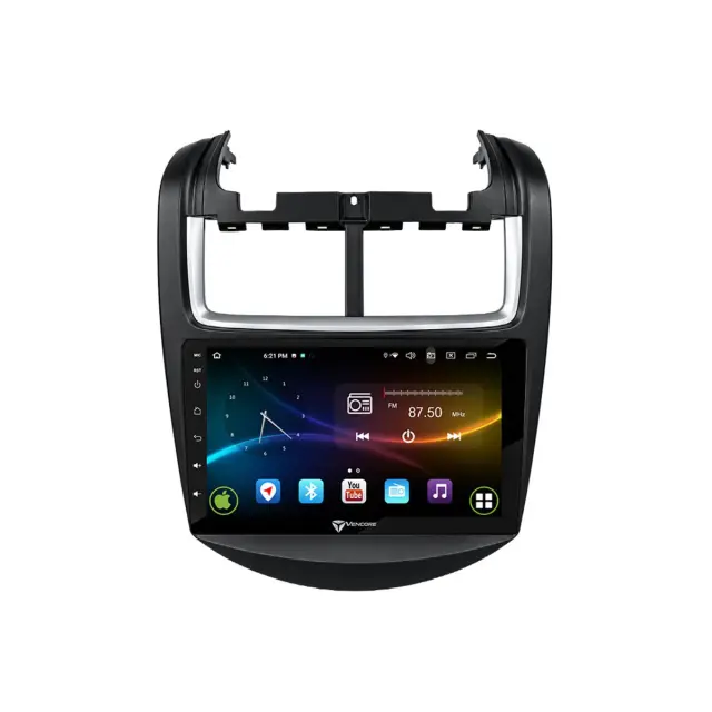 VenCore Οθόνη Multimedia Android 15 9" 9109A MTK6762 Octa-Core 2GB/32GB IPS με Πρόσοψη, CarPlay, Android Auto και Υποστήριξη Κάμερας Οπισθοπορείας AHD για Chevrolet Aveo 2006-2017 – Μαύρη (3236-10007-0050B) 2