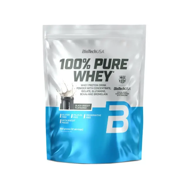 BioTechUSA 100% Pure Whey – 900g Black Biscuit
