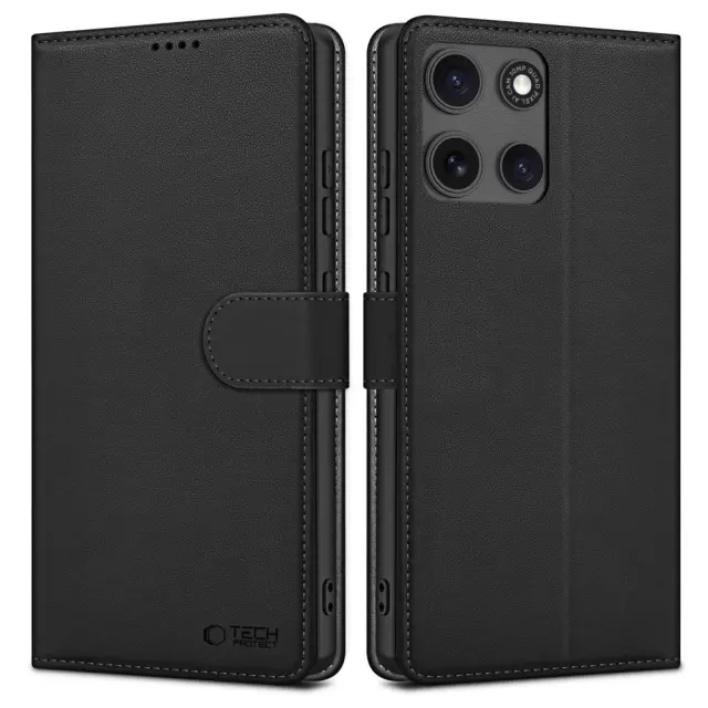 Tech-protect Wallet Motorola Moto G15 / G15 Power / G17 / G17 Power Matte Black