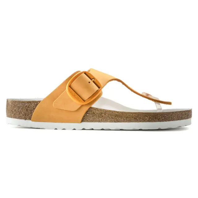 Birkenstock Πέδιλα Γυναικείο δέρμα Nubuck Πορτοκαλί BIR/GIZEH BIG BUCKLE 1022710 APRICOT