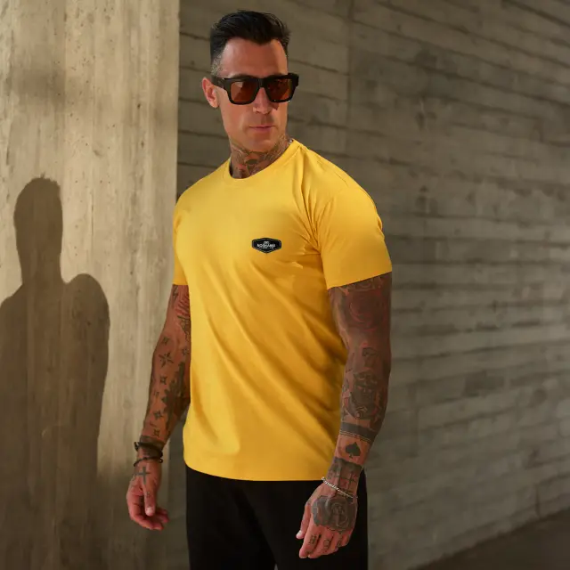 T-shirt Noshame® Κίτρινο με τύπωμα polymorphic - 142578 - XXL