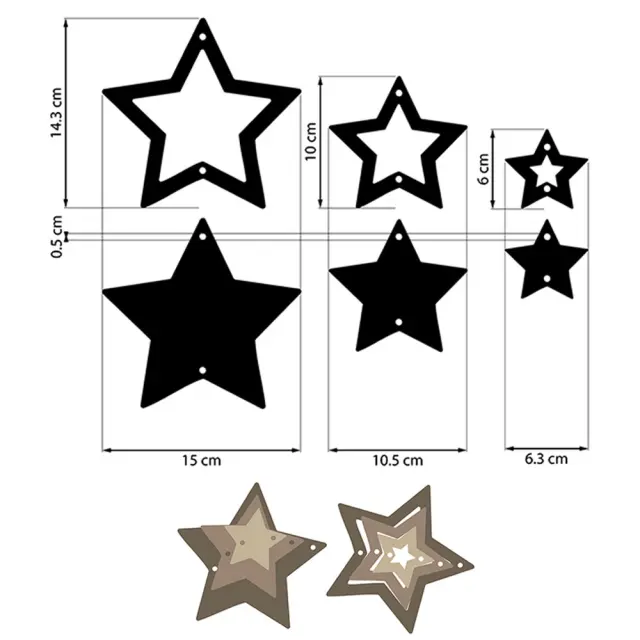 Διακοσμητικά σχέδια MDF, Stamperia, The Owl's House, Αστέρια 2