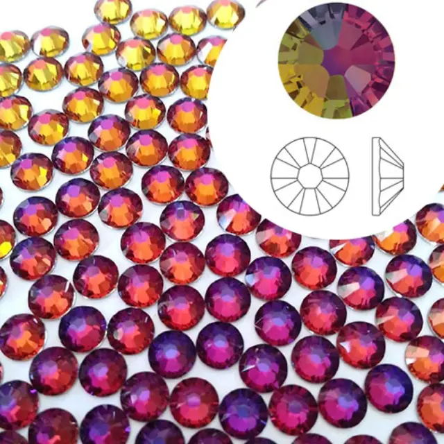 Swarovski 2058 GlueFix XILION Crystal Volcano SS5 Ø1.7x0.75mm ~0.22gr (~70τεμ)