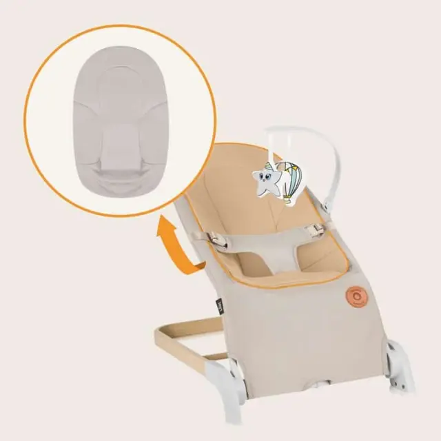 Lionelo Lilac Βρεφικό Ρηλάξ Beige Sand 3