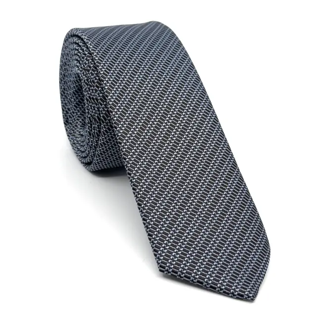 Γραβάτα Microfiber σε Σιέλ Μοτίβο Σετ με Μαντηλάκι 3
