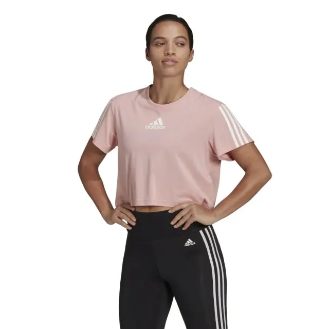 adidas Aeroredy Crop Top (HD9353-Pink) - Ροζ - L