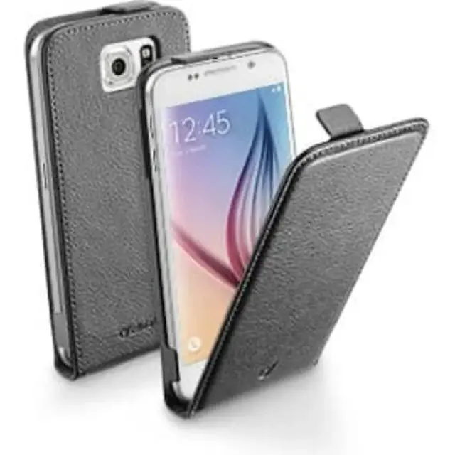 Θήκη Cellular line Flap Essential Book για Samsung Galaxy S6 Edge Black