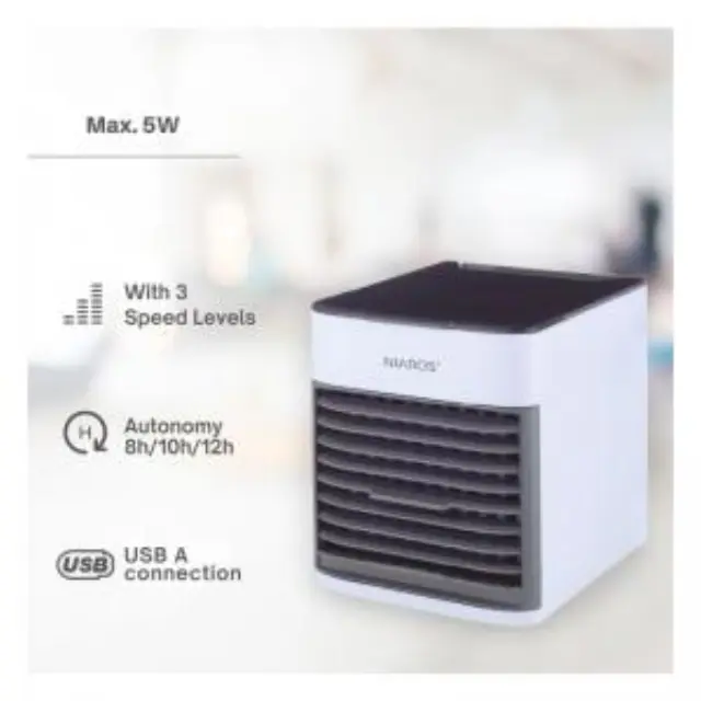 Επιτραπέζιος Ανεμιστήρας Niaros Beteni Air Cooler USB 5W Λευκό N68376 3