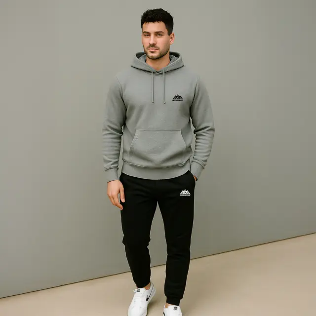 Noshame® Σετ Φόρμα & Φούτερ Γκρι-Μαύρο - 752574 - XXL