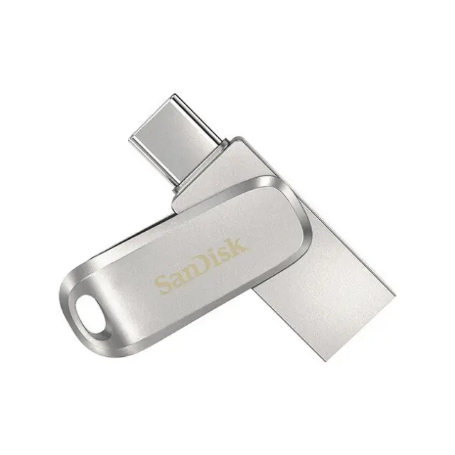 SanDisk Ultra Dual Drive Luxe USB flash drive 512 GB USB Type-A / USB Type-C 3.2 Gen 1 (3.1 Gen 1) Stainless steel
