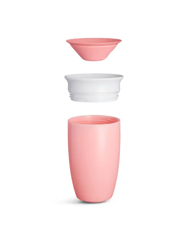 Παιδικό Ποτηράκι "Miracle Sippy Cup 360°" από Πλαστικό για 12m+ 296ml Ροζ - Munchkin 2