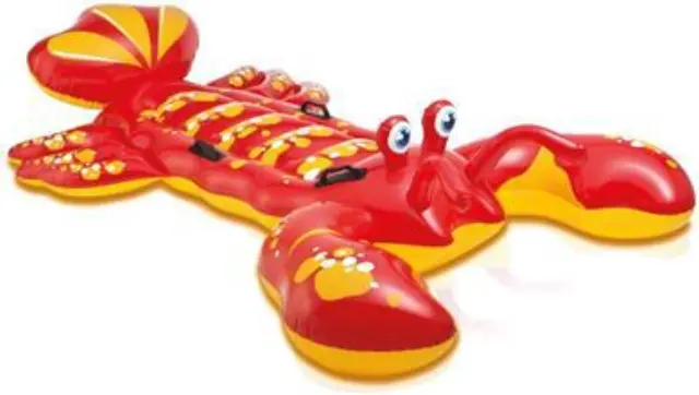 Intex Lobster Ride On (57528NP) - Πελώριος Φουσκωτός Αστακός Με Τέσσερις Σταθερές Λαβές - 213x137εκ. - 3+Χρ.