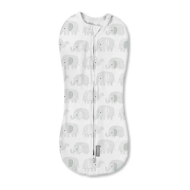 SwaddleMe Pod Πάνα Αγκαλιάς για Φάσκιωμα με Φερμουάρ Scribble Elephant 0-2 Μηνών