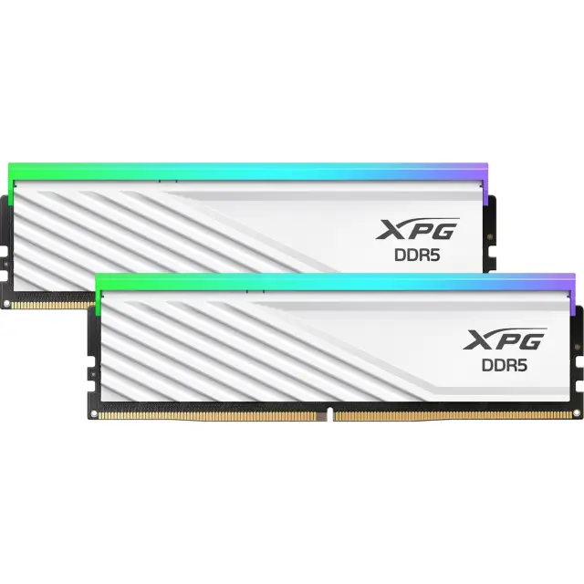 ADATA DIMM 32 GB DDR5-6000 (2x 16 GB) Dual-Kit (white, AX5U6000C3616G-DTLABRWH, XPG Lancer Blade RGB, INTEL XMP, AMD EXPO)