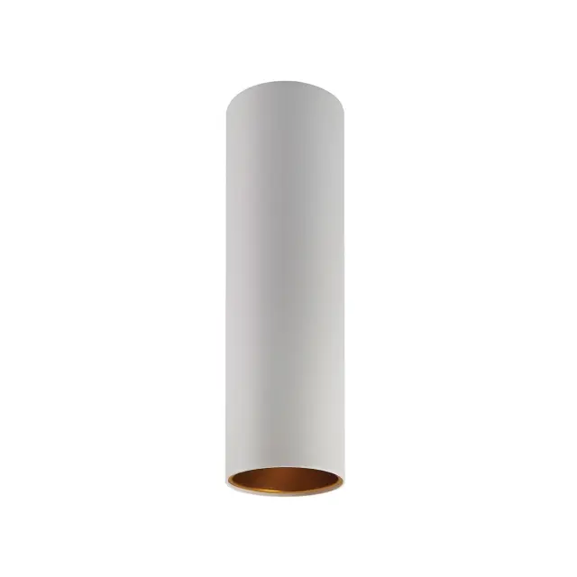 Rein Φωτιστικό οροφής κύλινδρος GU10/PAR16 L25.5cm λευκό-χρυσό Άσπρο/Χρυσό