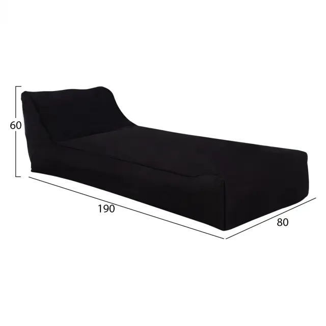 ΠΟΥΦ TANEA FB95807.04 ΜΑΥΡΟ ΜΕ UV PROTECTION 190x80x60Υ εκ. 2