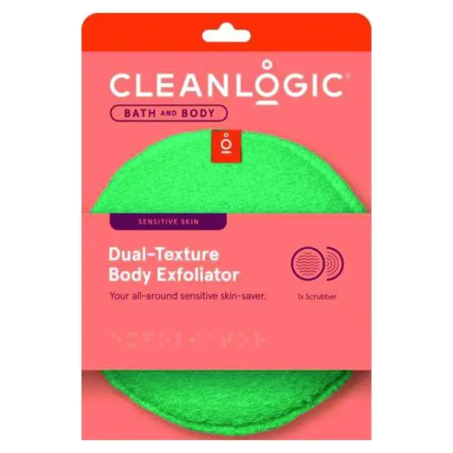 Cleanlogic Bath & Body Dual-texture Body Exfoliators Sensitive Skin 3τμχ