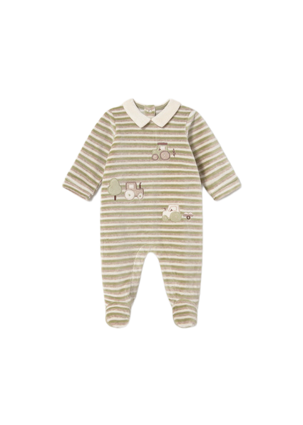 Mayoral Newborn βρεφικό πιτζαμάκι βελουτέ για αγοράκι 16-02766-1
