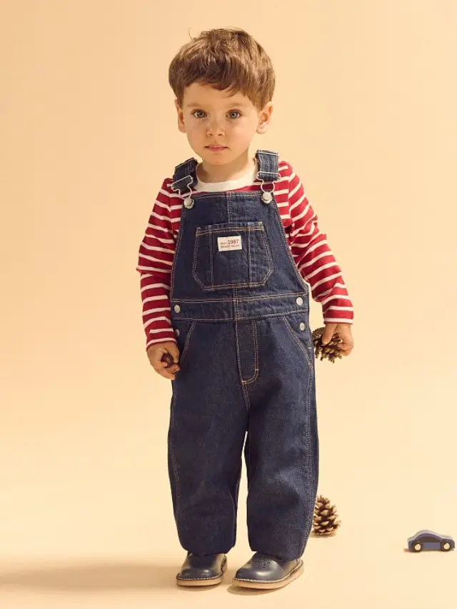 Βρεφική Σαλοπέτα για Αγόρια Baby Denim ΜΠΛΕ 2