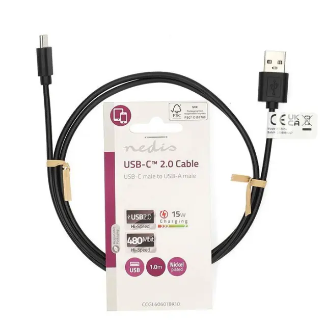 Καλώδιο USB High-Speed A αρσ. - USB Type-C αρσ., 1.00m. 3