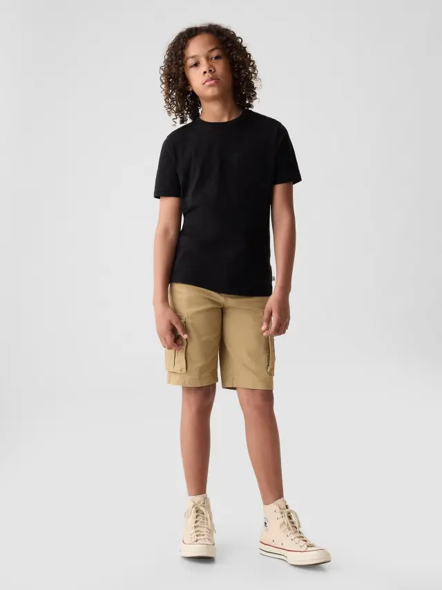Μπεζ Παιδικό Cargo Σορτς Khaki