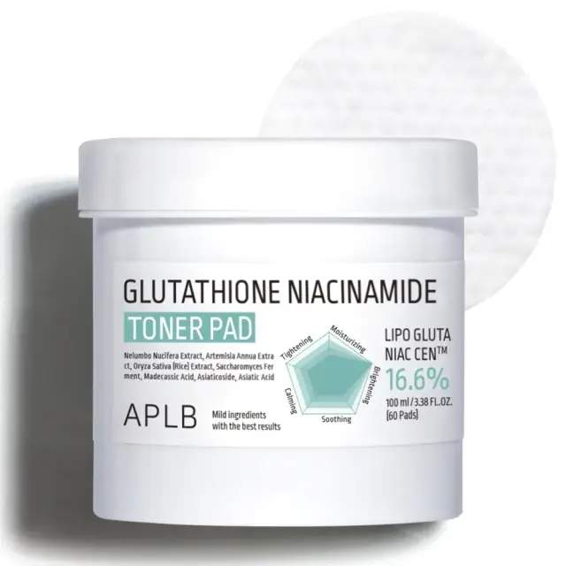 APLB Glutathione & Niacinamide Toner Pads – Τονωτικά Pads για Λάμψη, Ενυδάτωση & Σύσφιξη Προσώπου 60 Pads 100ml