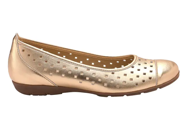 Gabor Μπαλαρίνες Γυναικείο δέρμα Χρυσό GAB/64169 65-CHAMPAGNER - 36 3