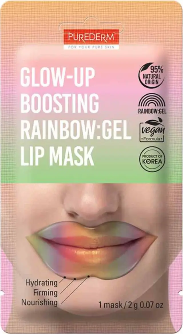 Purederm Glow-Up Boosting Rainbow:Gel Lip Mask Μάσκα Χειλιών Υδρογέλης 2g