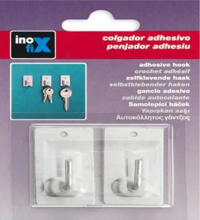 ΑΓΚΙΣΤΡΟ ΑΥΤΟΚΟΛΛΗΤΟΣ ΓΑΝΤΖΟΣ INOFIX 2040 41X25X17MM ΣΕΤ 2 ΤΕΜΑΧΙΩΝ Λευκό 3