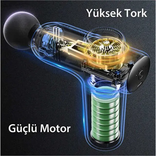 Yesido - Massage Gun (MG01) - Low Noise, Type-C - Black 2