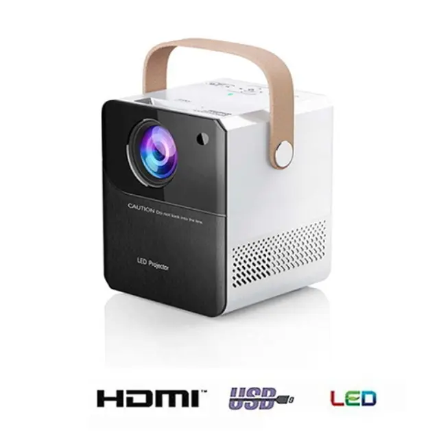 68148 Mini Projector Full HD Λάμπας LED με Ενσωματωμένα Ηχεία Λευκός