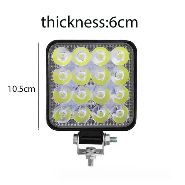 Προβολέας αυτοκινήτου Τετράγωνο 16LED 48W 6.5cm – Car Super-power Square LED 4300089 2