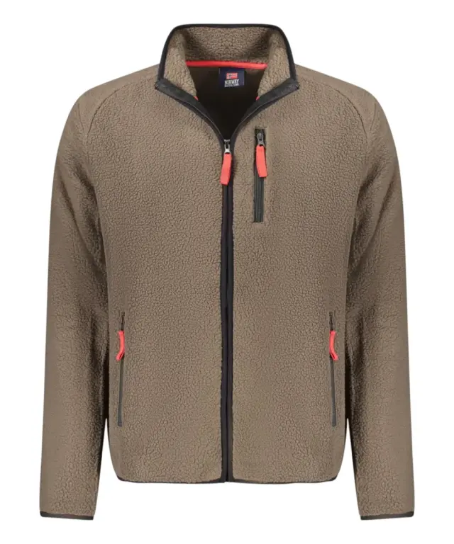 Norway Nautical School - Ανδρική Ζακέτα Φούτερ Fleece 839506-FALCON Καφέ