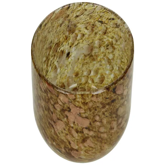 Κηροπήγιο Καφέ Γυαλί 12.5x12.5x10cm 2