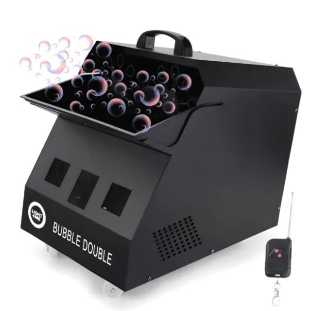 LIGHT4ME BUBBLE DOUBLE bubble machine 300W black transport casters wireless remote control