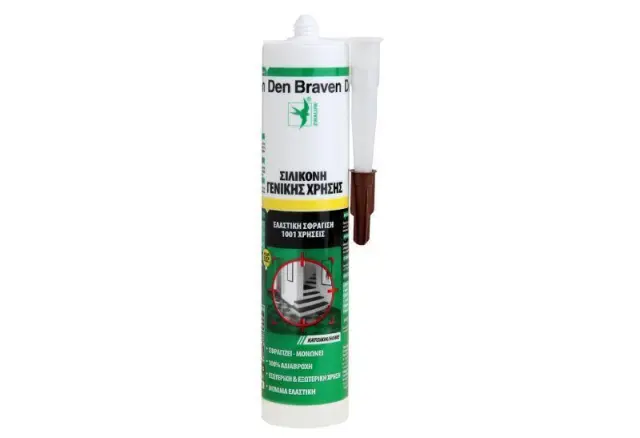 Den Braven 12001354 - Bostik Γενικής Χρήσης Σφραγιστική Σιλικόνη Καφέ 280ml