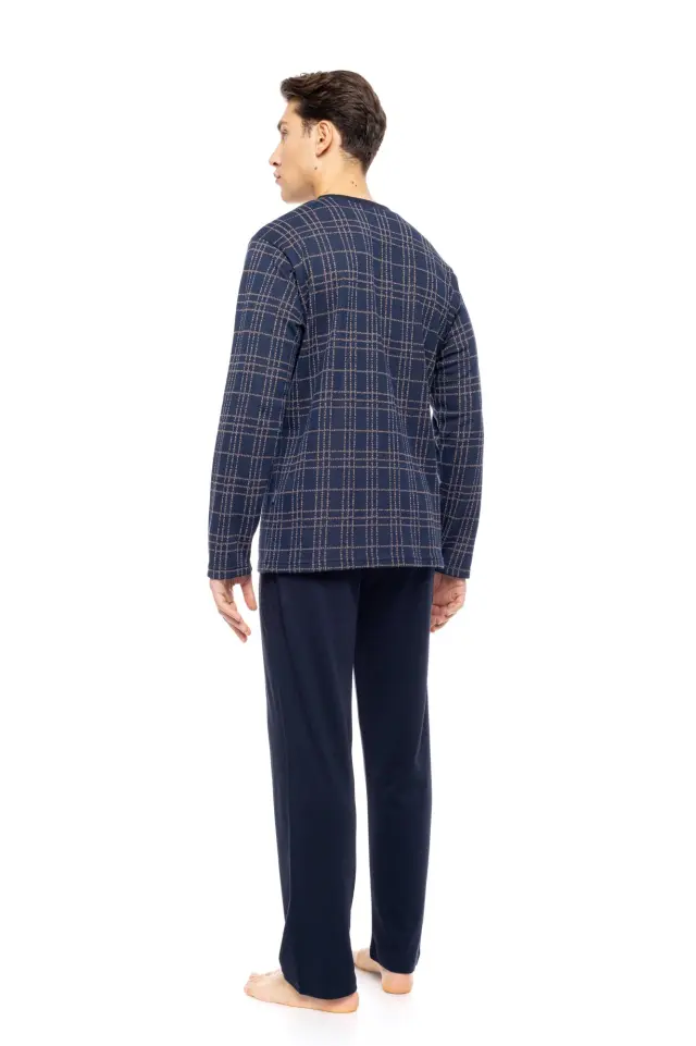 W-M781 - Type - PYJAMA JACQUARD SAND BLUE PLAID - M 2